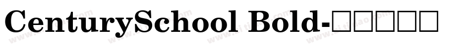 CenturySchool Bold字体转换